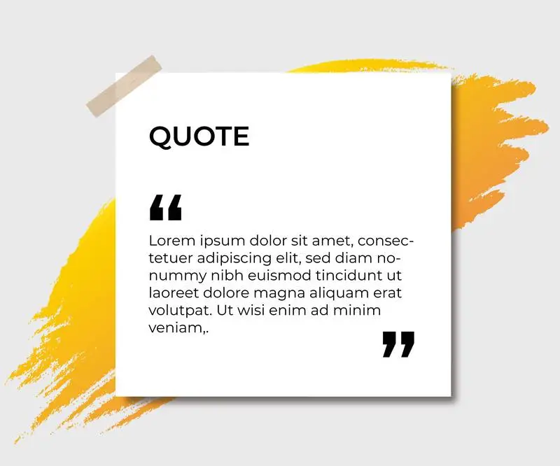 Banner with Yellow Splash for Quote