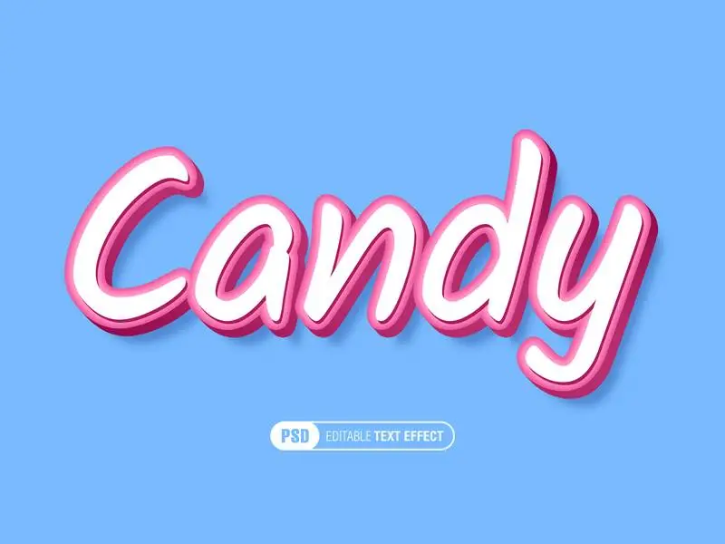 Pink Candy Style Text Effect