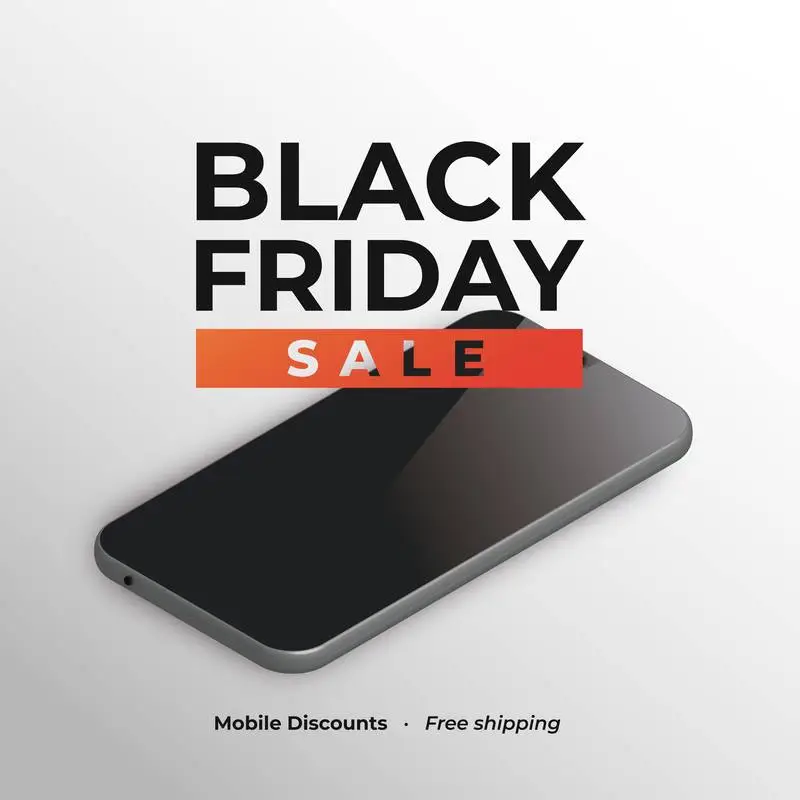 Black Friday Banner with Smartphone