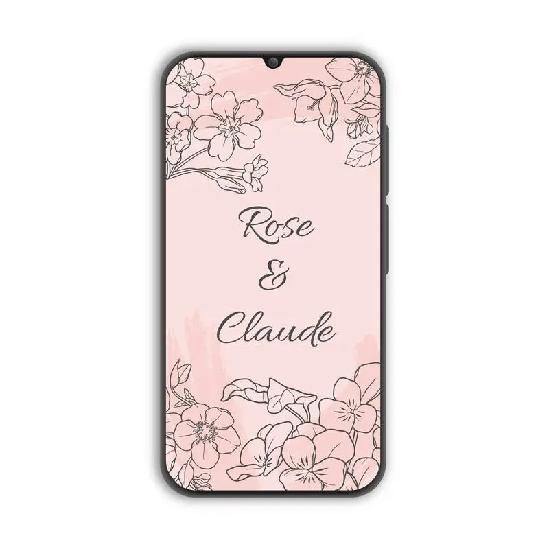Floral Wedding Invitation for Smartphone