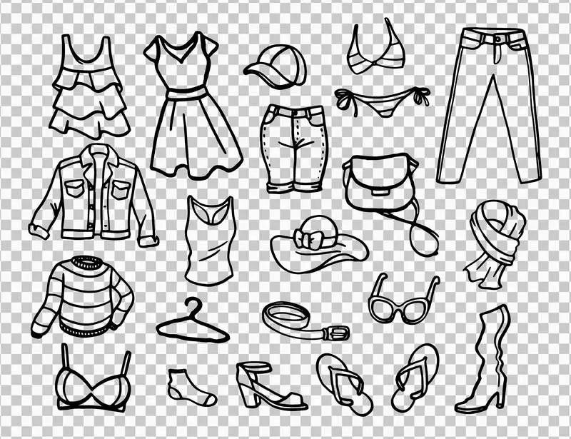 Set of Fashion Elements for Women