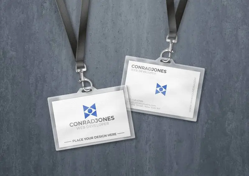 Transparent Plastic Cardholder Mockup