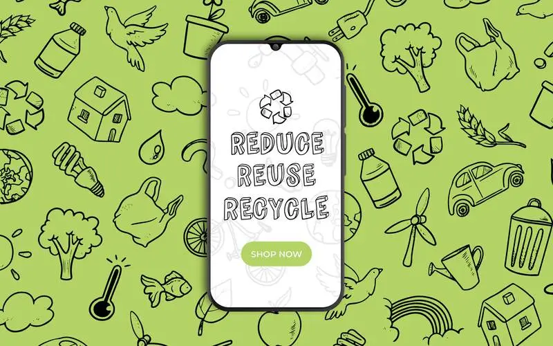 Banner for Recycling with Smartphone