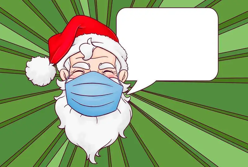 Hand-Drawn Santa Claus Head with Macefask