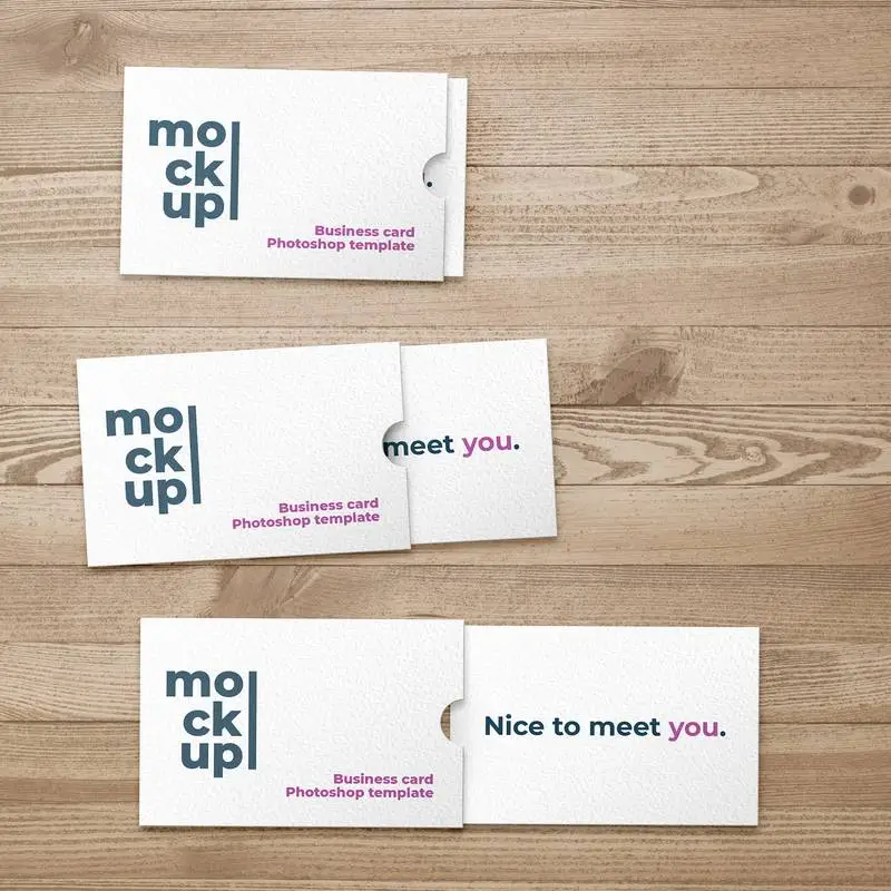 Business Card with Folder Mockup