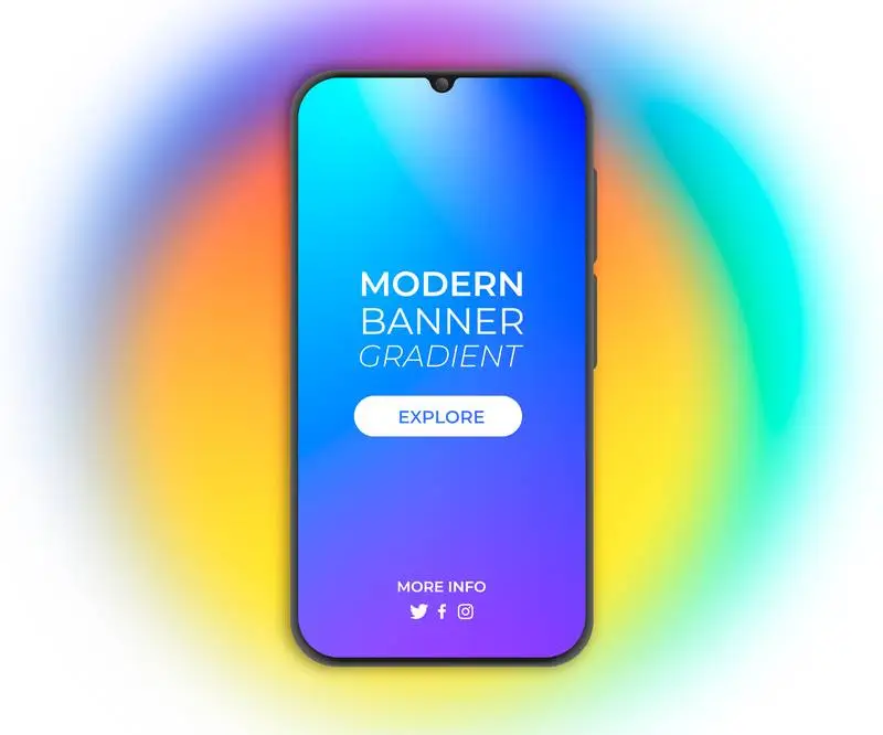 Banner with Gradient for Smartphone