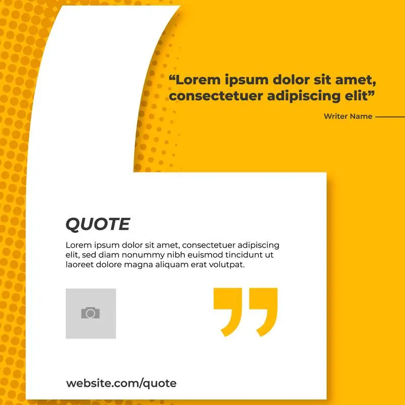 Yellow Banner for Quote