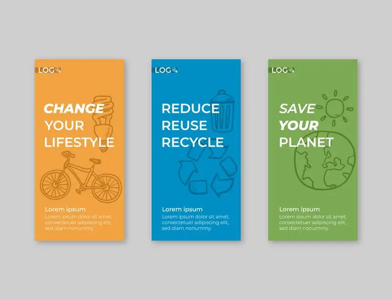 Pack of Banners for Recycling