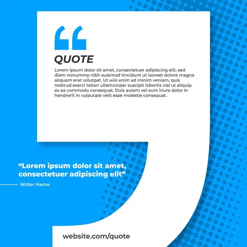 Blue Banner with Quote