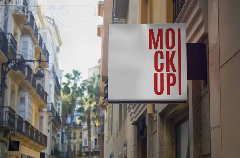 Street Advertising Panel Mockup