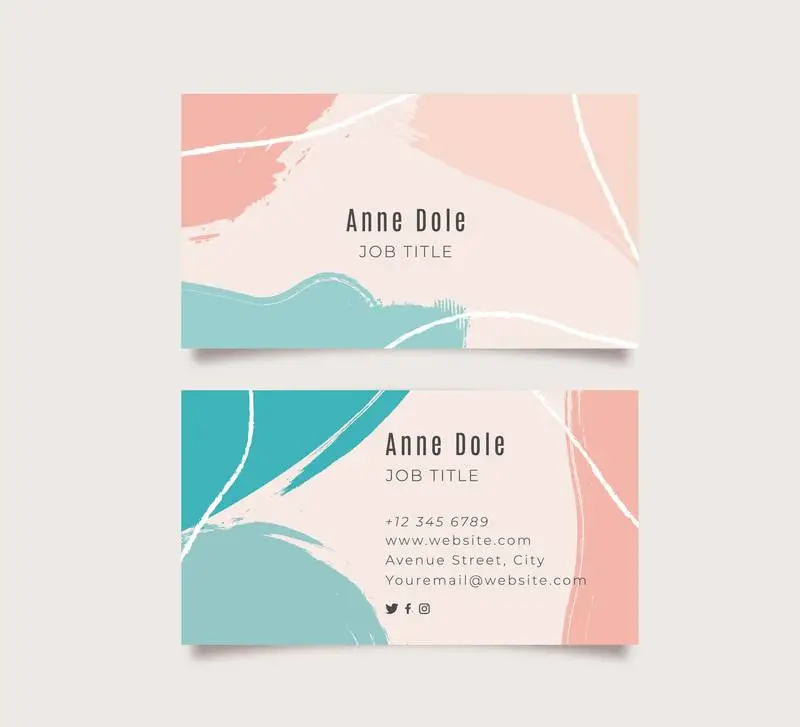 Beautiful Business Card in Memphis Style