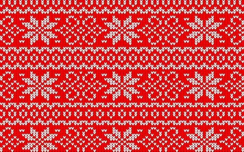 Jacquard Pattern for Christmas with Snowflakes