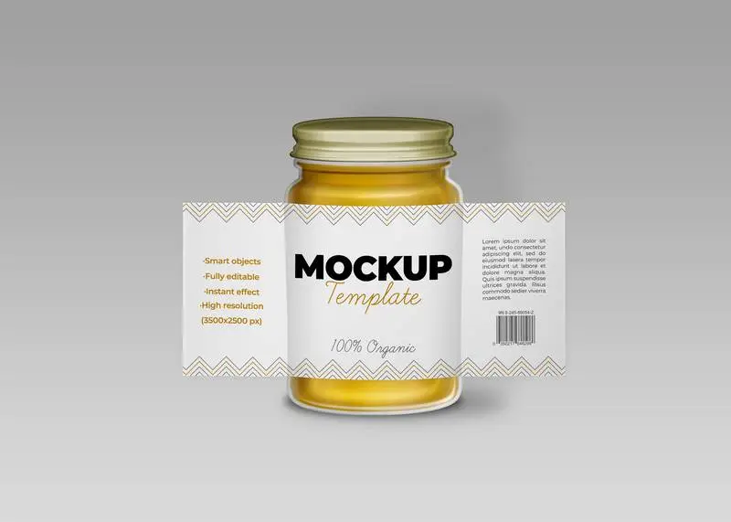 Extended Jar Label Mockup