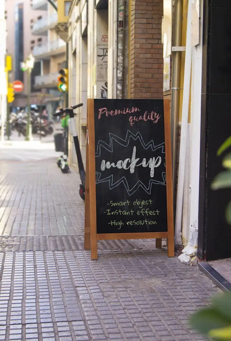Street Chalkboard Mockup
