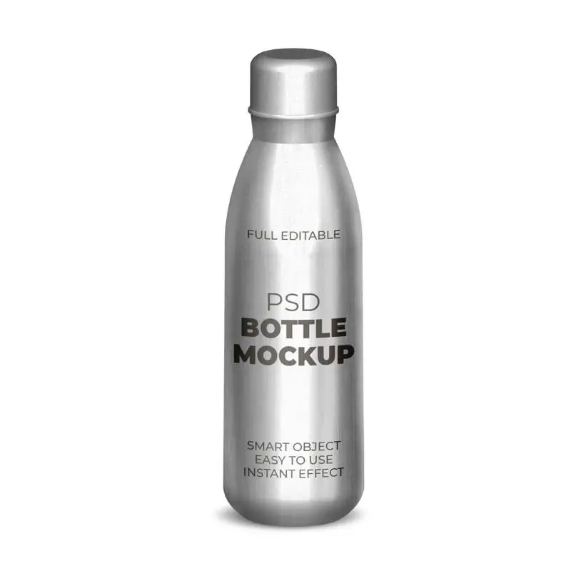 Metal Bottle Mockup (Front)
