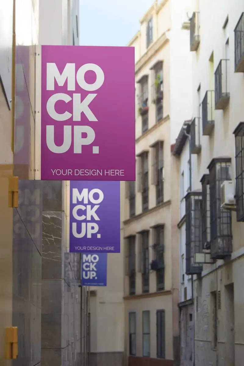 Street Signs Mockup in Three Designs