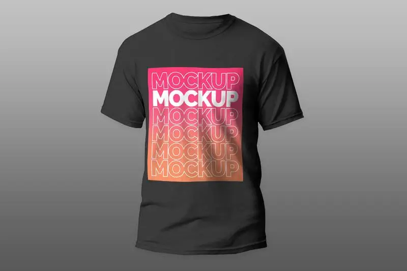 Black T-Shirt Mockup