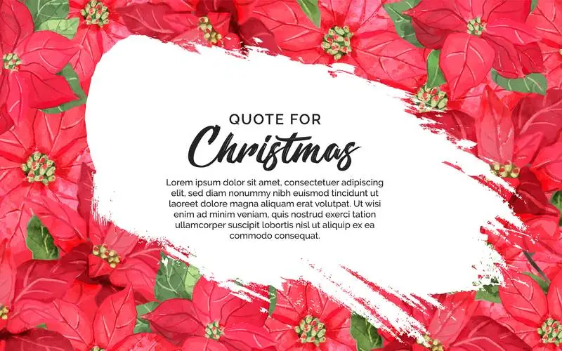 Floral Background for Christmas Quote with Splash