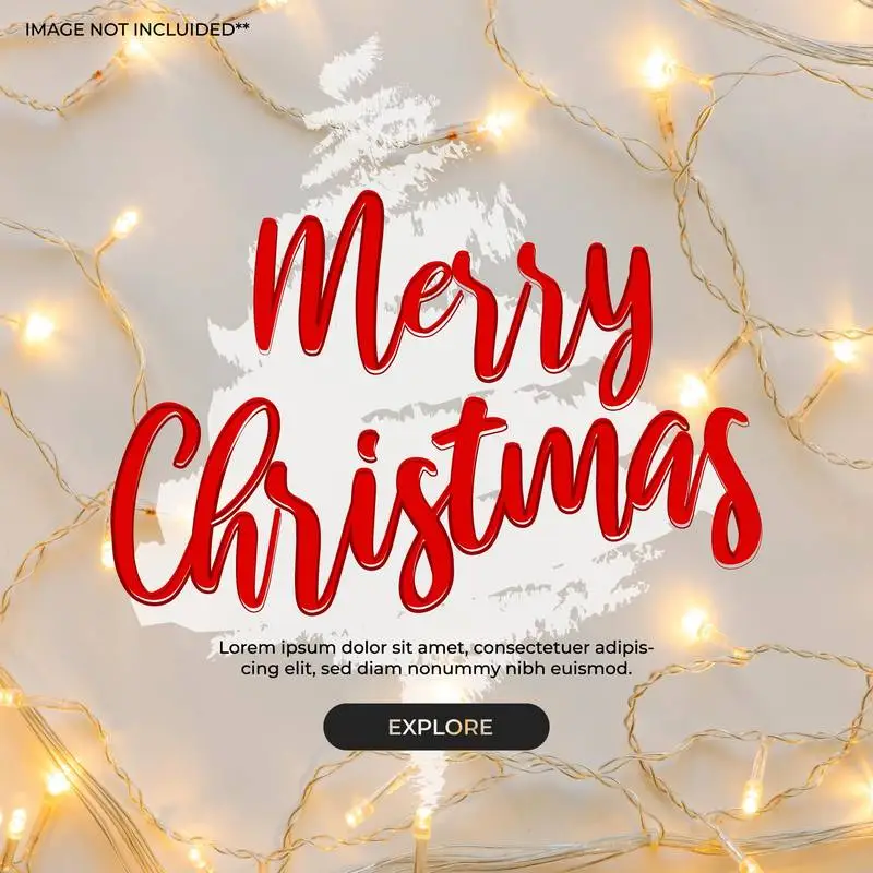 Banner for Christmas with Tree in Splash