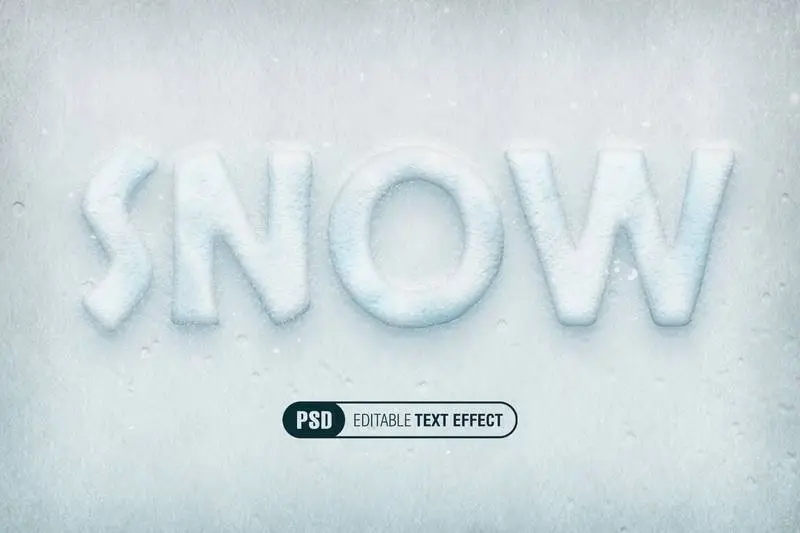 Christmas Frost Text Effect