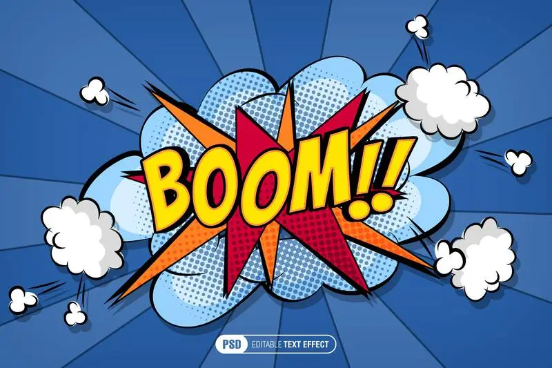 BOOM Comic Text Effect