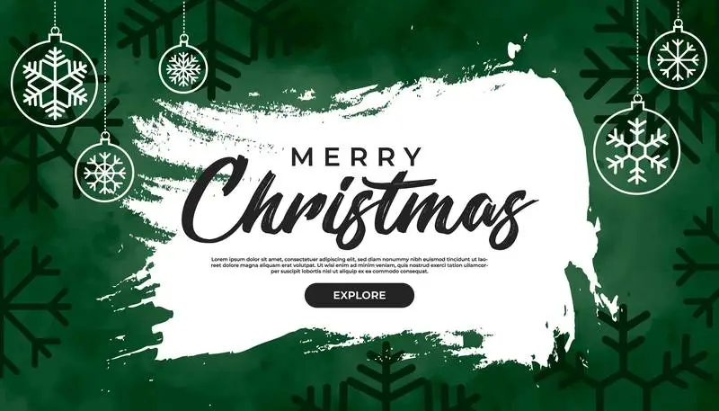 Green Watercolor Background for Christmas
