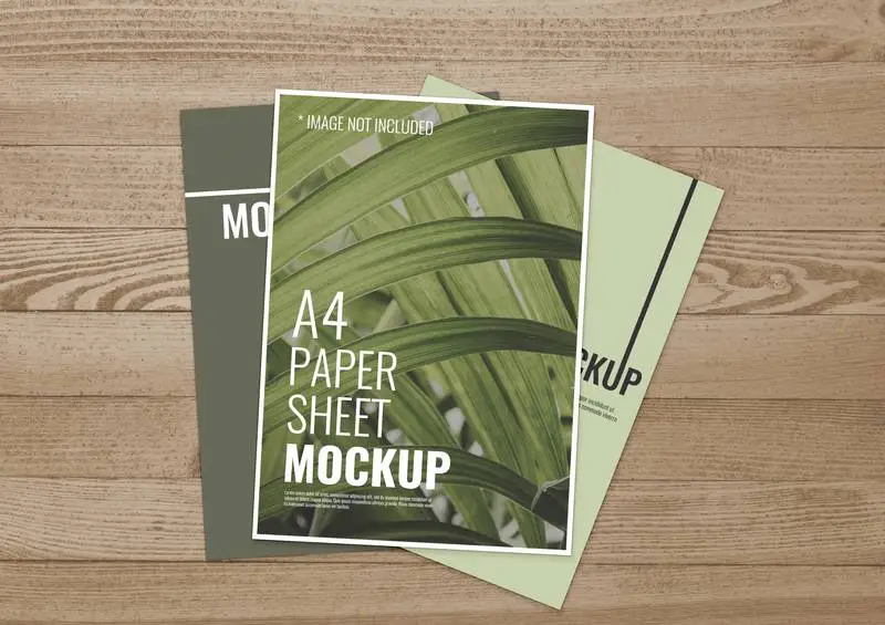 Collection of Paper Sheets on Wood