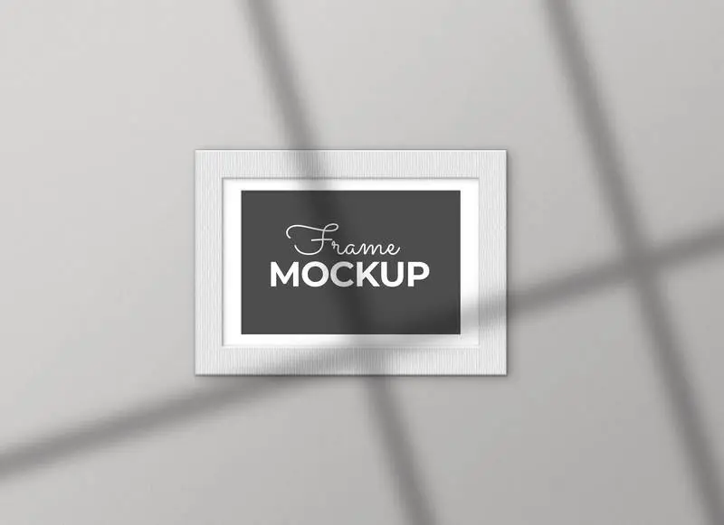 White Frame with Shadows Mockup