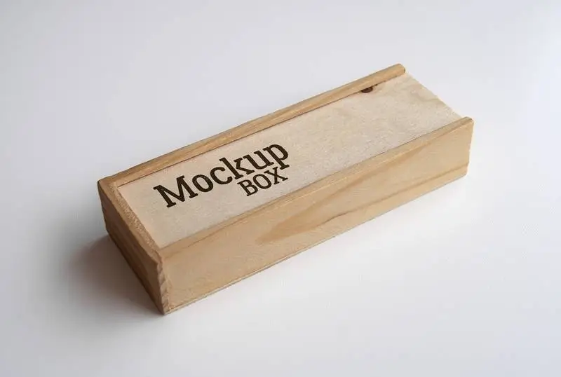 Wooden Box Mockup