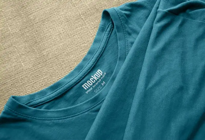 T-Shirt Interior Printed Label Mockup