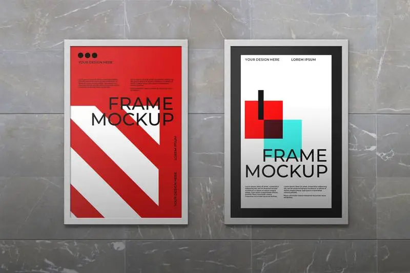 Two Poster Frame Mockup