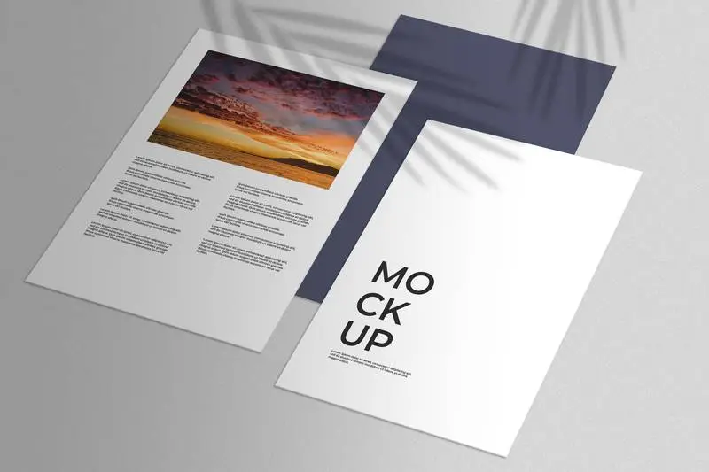 Set of Three Sheets Mockup