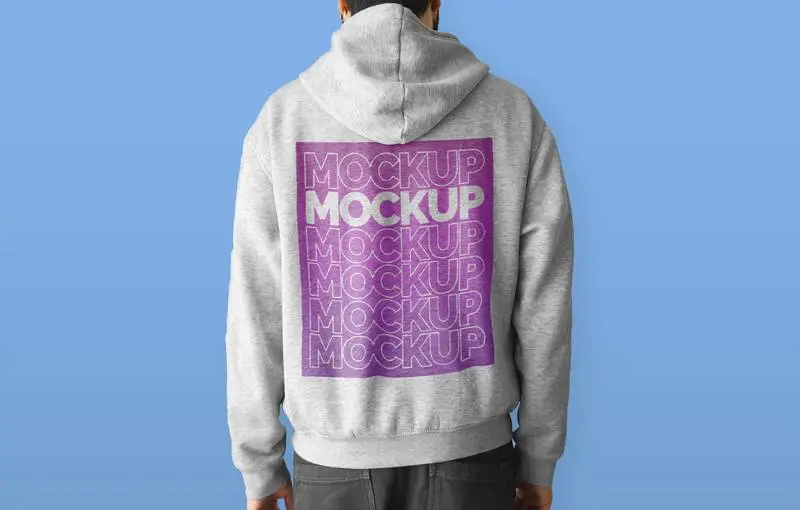 Man Wearing a Hoodie Mockup