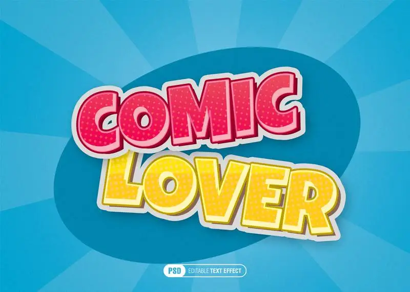 Comic Lover Text Effect