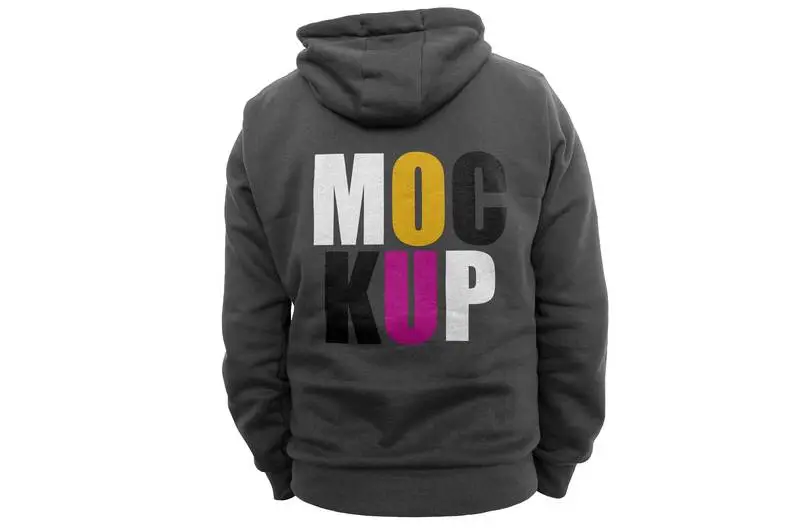 Back Side Black Hoodie Mockup