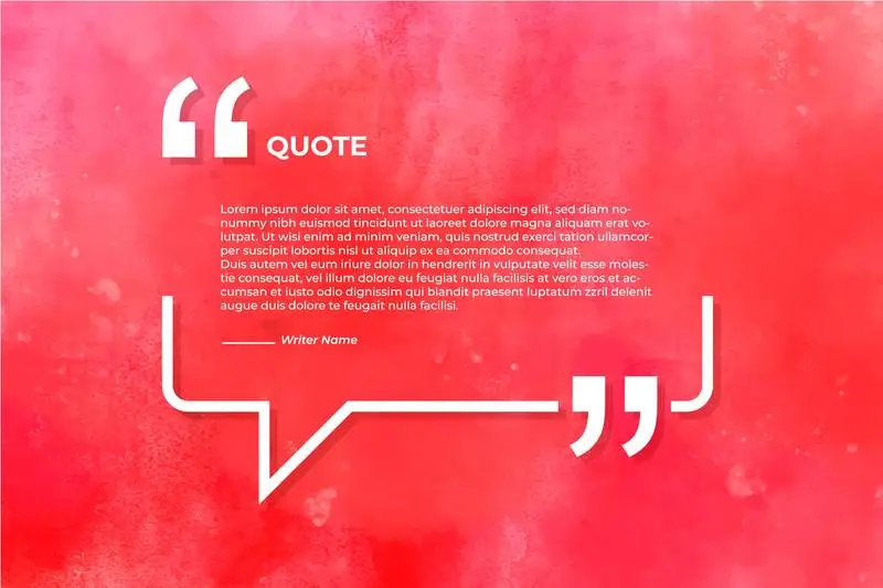 Banner for Quote with Watercolor