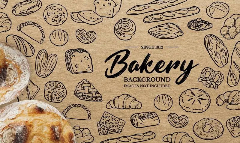Doodles Background for Bakery