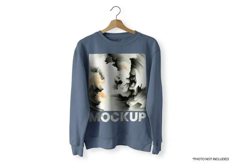 Blue Front Sweater Mockup
