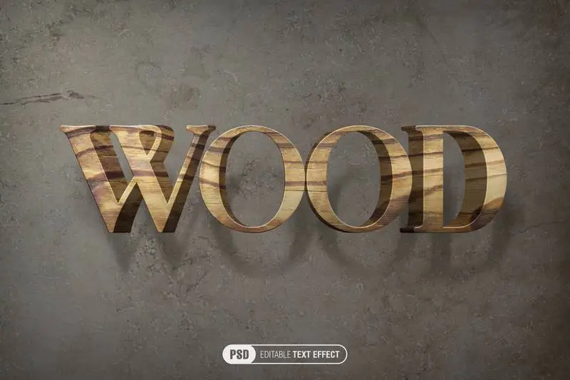 Wood Text Effect
