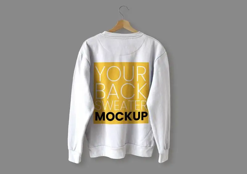 White Back Sweater Mockup