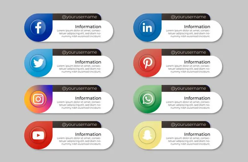 Pack of Social Media Banners with Message