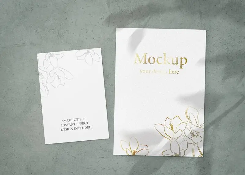 Set of A4 and A5 Sheets Mockup