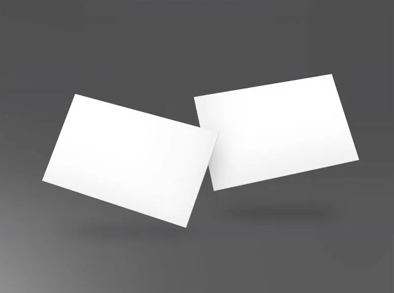 Isolated Business Cards