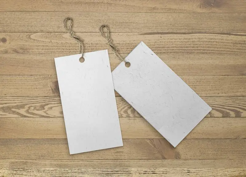 Isolated Pack of Labels with Jute Strip