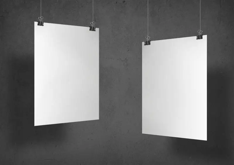Two White Posters