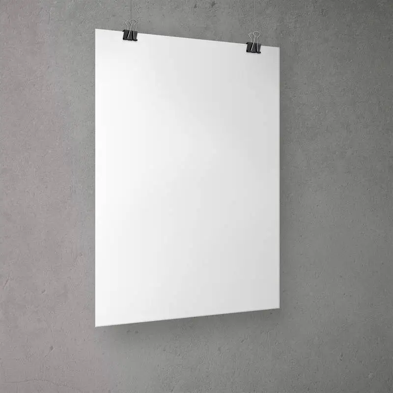 Isolated Poster Overhead with Clips