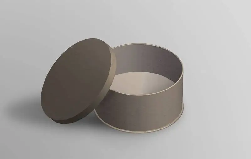 Round Cardboard Box Isolated