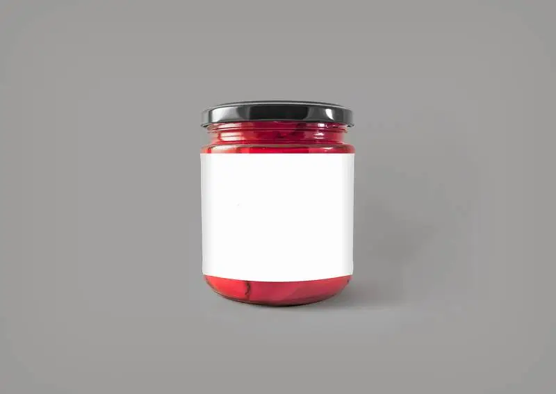 Glass Jar with Label