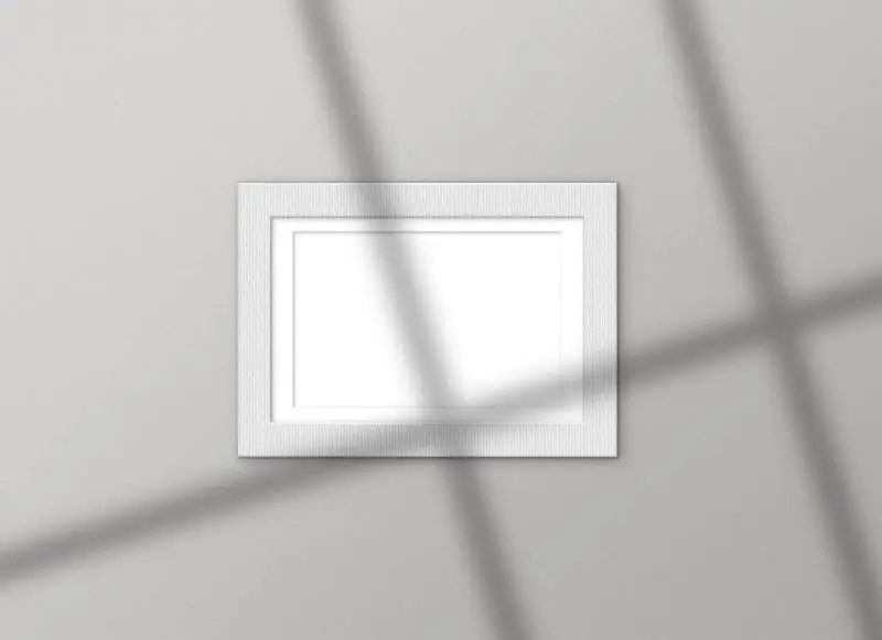 White Frame with Shadows