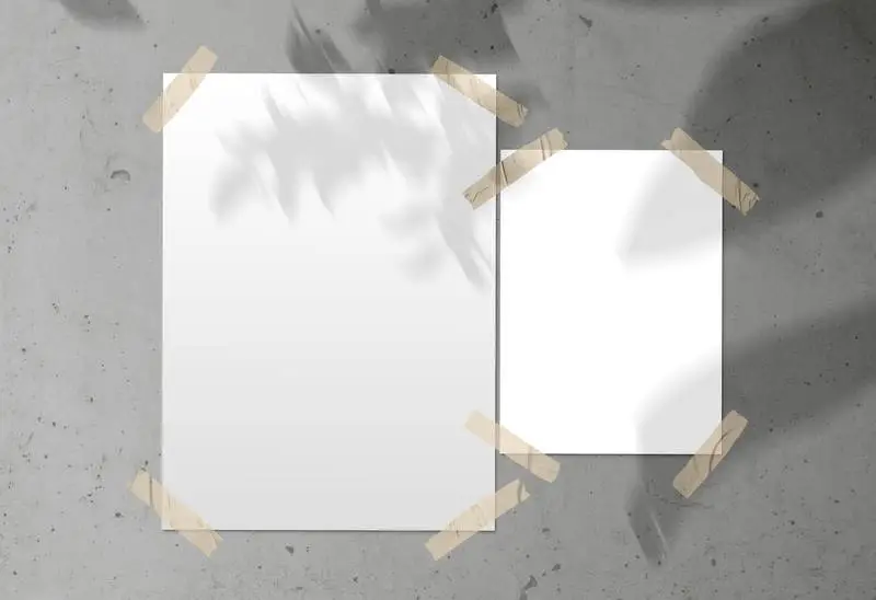 Pack of Posters with Tape and Shades